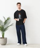 接触冷感 COOLスムース 部分刺繍 プリント リラックスシルエットTシャツ【Blue Standard/ブルースタンダード】