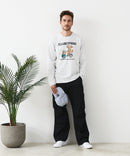 【汗染みの目立ちにくいTシャツ ZEROSTAIN/ゼロステイン】カートゥーン ヴィンテージ風プリント ビッグシルエット ロンT 防汚 ＵＶカット