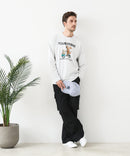 【汗染みの目立ちにくいTシャツ ZEROSTAIN/ゼロステイン】カートゥーン ヴィンテージ風プリント ビッグシルエット ロンT 防汚 ＵＶカット