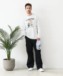 【汗染みの目立ちにくいTシャツ ZEROSTAIN/ゼロステイン】カートゥーン ヴィンテージ風プリント ビッグシルエット ロンT 防汚 ＵＶカット