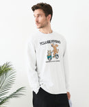 【汗染みの目立ちにくいTシャツ ZEROSTAIN/ゼロステイン】カートゥーン ヴィンテージ風プリント ビッグシルエット ロンT 防汚 ＵＶカット