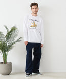 【汗染みの目立ちにくいTシャツ ZEROSTAIN/ゼロステイン】カートゥーン ヴィンテージ風プリント ビッグシルエット ロンT 防汚 ＵＶカット