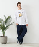 【汗染みの目立ちにくいTシャツ ZEROSTAIN/ゼロステイン】カートゥーン ヴィンテージ風プリント ビッグシルエット ロンT 防汚 ＵＶカット