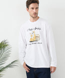 【汗染みの目立ちにくいTシャツ ZEROSTAIN/ゼロステイン】カートゥーン ヴィンテージ風プリント ビッグシルエット ロンT 防汚 ＵＶカット