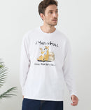 【汗染みの目立ちにくいTシャツ ZEROSTAIN/ゼロステイン】カートゥーン ヴィンテージ風プリント ビッグシルエット ロンT 防汚 ＵＶカット