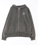 【BEN DAVIS/ベンデイビス】フードワッペン ブリーチ加工 フルジップパーカー フーディー