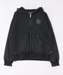 【BEN DAVIS/ベンデイビス】フードワッペン ブリーチ加工 フルジップパーカー フーディー