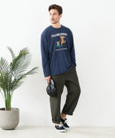 【汗染みの目立ちにくいTシャツ ZEROSTAIN/ゼロステイン】カートゥーン ヴィンテージ風プリント ビッグシルエット ロンT 防汚 ＵＶカット