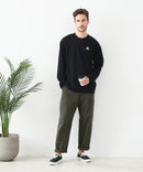 【汗染みの目立ちにくいTシャツ ZEROSTAIN/ゼロステイン】アニマル胸ワンポイント刺繍 ビッグシルエット ロンT 防汚 ＵＶカット