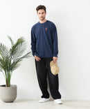 【汗染みの目立ちにくいTシャツ ZEROSTAIN/ゼロステイン】アニマル胸ワンポイント刺繍 ビッグシルエット ロンT 防汚 ＵＶカット