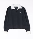 【C-FORT POINT/フォートポイント】レースＷカラー スウェットプルオーバー 2枚襟