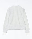 【C-FORT POINT/フォートポイント】レースＷカラー スウェットプルオーバー 2枚襟