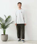 【汗染みの目立ちにくいTシャツ ZEROSTAIN/ゼロステイン】アニマル胸ワンポイント刺繍 ビッグシルエット ロンT 防汚 ＵＶカット