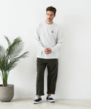 【汗染みの目立ちにくいTシャツ ZEROSTAIN/ゼロステイン】アニマル胸ワンポイント刺繍 ビッグシルエット ロンT 防汚 ＵＶカット