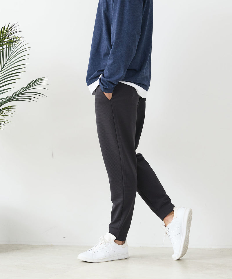 【BLUE STANDARD/ブルースタンダード】ドライリップルジョガーパンツ 吸水速乾 UVカット ストレッチ イージーケア さらさら快適