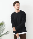 【汗染みの目立ちにくいTシャツ ZEROSTAIN/ゼロステイン】フェイクレイヤードＢＩＧロンＴ 防汚 ＵＶカット