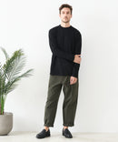 【汗染みの目立ちにくいTシャツ ZEROSTAIN /ゼロステイン】モックネック ロンT 防汚 ＵＶカット