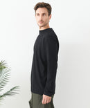 【汗染みの目立ちにくいTシャツ ZEROSTAIN /ゼロステイン】モックネック ロンT 防汚 ＵＶカット