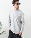 【汗染みの目立ちにくいTシャツ ZEROSTAIN /ゼロステイン】モックネック ロンT 防汚 ＵＶカット