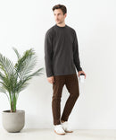 【汗染みの目立ちにくいTシャツ ZEROSTAIN /ゼロステイン】モックネック ロンT 防汚 ＵＶカット