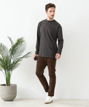 【汗染みの目立ちにくいTシャツ ZEROSTAIN /ゼロステイン】モックネック ロンT 防汚 ＵＶカット