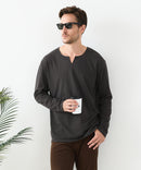 【汗染みの目立ちにくいTシャツ ZEROSTAIN/ゼロステイン】キーネック ロンT 防汚 ＵＶカット