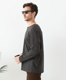 【汗染みの目立ちにくいTシャツ ZEROSTAIN/ゼロステイン】キーネック ロンT 防汚 ＵＶカット