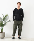 【汗染みの目立ちにくいTシャツ ZEROSTAIN/ゼロステイン】キーネック ロンT 防汚 ＵＶカット