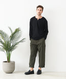 【汗染みの目立ちにくいTシャツ ZEROSTAIN/ゼロステイン】キーネック ロンT 防汚 ＵＶカット