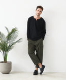 【汗染みの目立ちにくいTシャツ ZEROSTAIN/ゼロステイン】キーネック ロンT 防汚 ＵＶカット