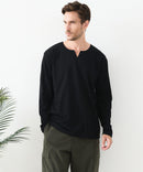 【汗染みの目立ちにくいTシャツ ZEROSTAIN/ゼロステイン】キーネック ロンT 防汚 ＵＶカット