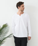 【汗染みの目立ちにくいTシャツ ZEROSTAIN/ゼロステイン】キーネック ロンT 防汚 ＵＶカット