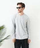 【汗染みの目立ちにくいTシャツ ZEROSTAIN/ゼロステイン】ヘンリーネック ロンT 防汚 ＵＶカット