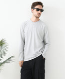 【汗染みの目立ちにくいTシャツ ZEROSTAIN/ゼロステイン】ヘンリーネック ロンT 防汚 ＵＶカット