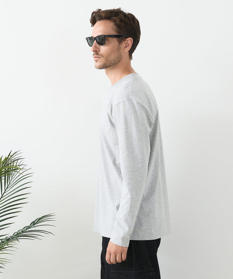 【汗染みの目立ちにくいTシャツ ZEROSTAIN/ゼロステイン】ヘンリーネック ロンT 防汚 ＵＶカット