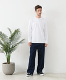 【汗染みの目立ちにくいTシャツ ZEROSTAIN/ゼロステイン】ヘンリーネック ロンT 防汚 ＵＶカット