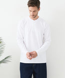 【汗染みの目立ちにくいTシャツ ZEROSTAIN/ゼロステイン】ヘンリーネック ロンT 防汚 ＵＶカット