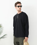 【汗染みの目立ちにくいTシャツ ZEROSTAIN/ゼロステイン】ヘンリーネック ロンT 防汚 ＵＶカット