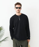 【汗染みの目立ちにくいTシャツ ZEROSTAIN/ゼロステイン】ヘンリーネック ロンT 防汚 ＵＶカット