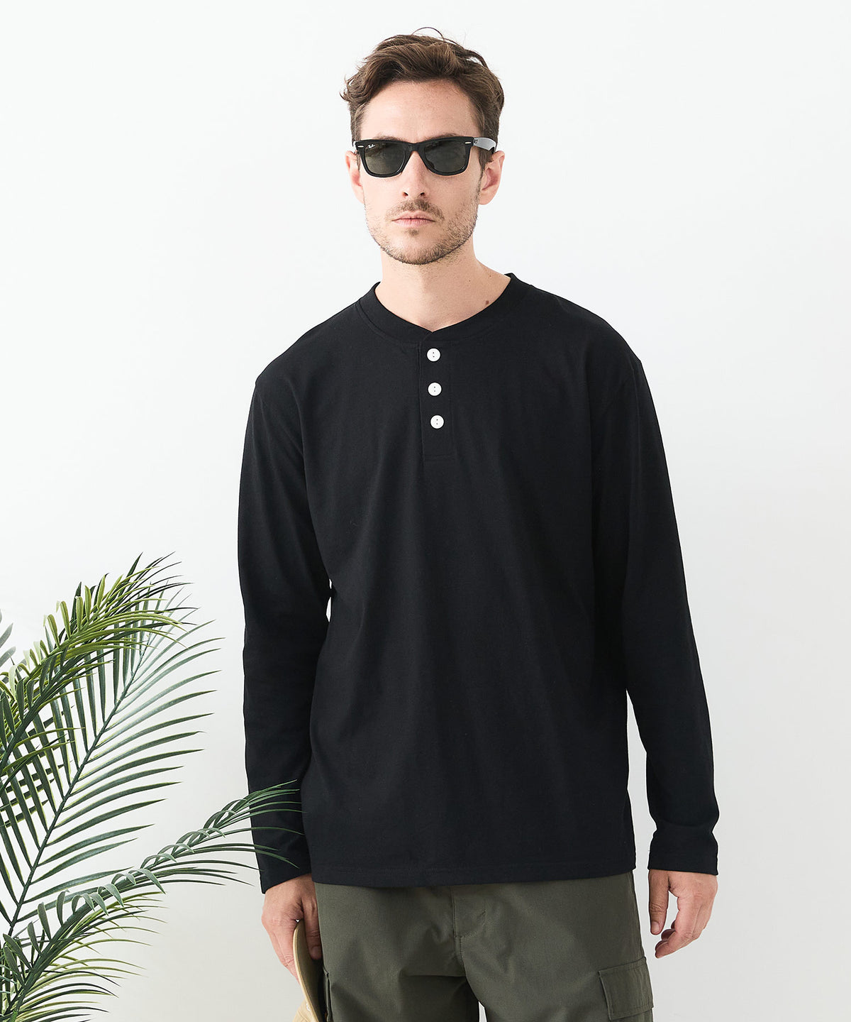 汗染みの目立ちにくいTシャツ ZEROSTAIN/ゼロステイン】ヘンリーネック