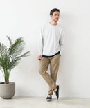 【BLUE STANDARD/ブルースタンダード】快適！スーパーストレッチ起毛イージーパンツ レギュラーストレート 暖パン イージーケア ウエストゴム UVカット