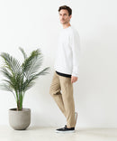 【BLUE STANDARD/ブルースタンダード】快適！スーパーストレッチ起毛イージーパンツ レギュラーストレート 暖パン イージーケア ウエストゴム UVカット