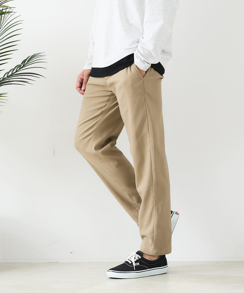 【BLUE STANDARD/ブルースタンダード】快適！スーパーストレッチ起毛イージーパンツ レギュラーストレート 暖パン イージーケア ウエストゴム UVカット