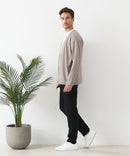 【BLUE STANDARD/ブルースタンダード】快適！スーパーストレッチ起毛イージーパンツ レギュラーストレート 暖パン イージーケア ウエストゴム UVカット