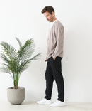 【BLUE STANDARD/ブルースタンダード】快適！スーパーストレッチ起毛イージーパンツ レギュラーストレート 暖パン イージーケア ウエストゴム UVカット