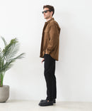 【BLUE STANDARD/ブルースタンダード】快適！スーパーストレッチ起毛パンツ レギュラーストレート 暖パン イージーケア 前開き ウエストゴム UVカット