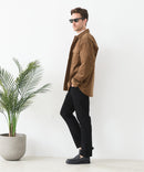 【BLUE STANDARD/ブルースタンダード】快適！スーパーストレッチ起毛パンツ レギュラーストレート 暖パン イージーケア 前開き ウエストゴム UVカット