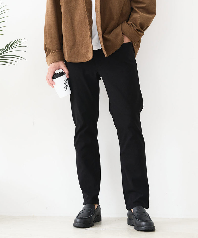 【BLUE STANDARD/ブルースタンダード】快適！スーパーストレッチ起毛パンツ レギュラーストレート 暖パン イージーケア 前開き ウエストゴム UVカット