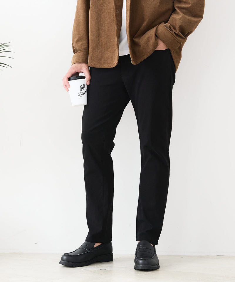 【BLUE STANDARD/ブルースタンダード】快適！スーパーストレッチ起毛パンツ レギュラーストレート 暖パン イージーケア 前開き ウエストゴム UVカット