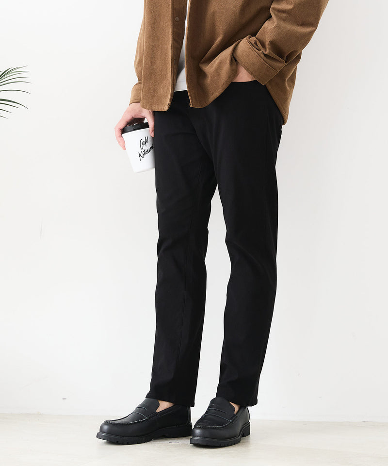 【BLUE STANDARD/ブルースタンダード】快適！スーパーストレッチ起毛パンツ レギュラーストレート 暖パン イージーケア 前開き ウエストゴム UVカット